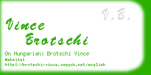 vince brotschi business card